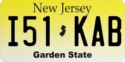 NJ license plate I51KAB