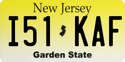 NJ license plate I51KAF