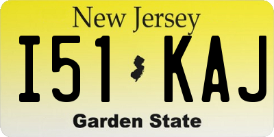 NJ license plate I51KAJ