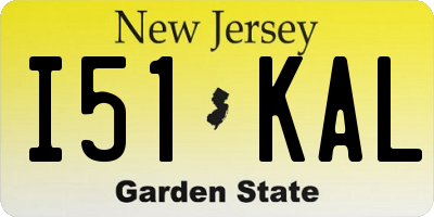 NJ license plate I51KAL