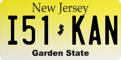 NJ license plate I51KAN