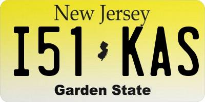 NJ license plate I51KAS