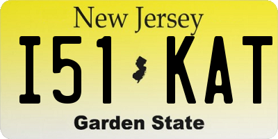 NJ license plate I51KAT