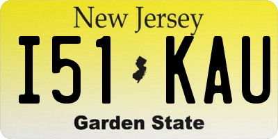 NJ license plate I51KAU