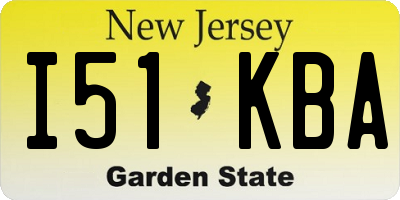 NJ license plate I51KBA