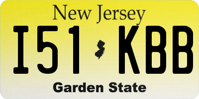 NJ license plate I51KBB