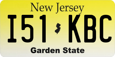 NJ license plate I51KBC
