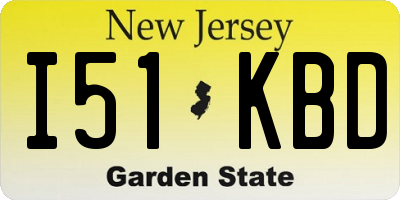 NJ license plate I51KBD