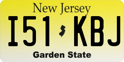 NJ license plate I51KBJ