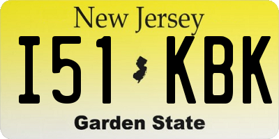 NJ license plate I51KBK
