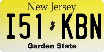 NJ license plate I51KBN