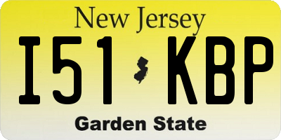 NJ license plate I51KBP