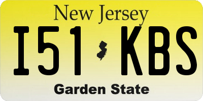 NJ license plate I51KBS