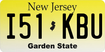 NJ license plate I51KBU