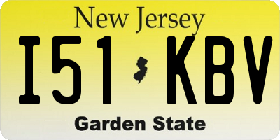 NJ license plate I51KBV