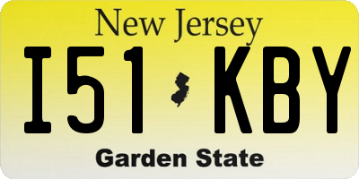 NJ license plate I51KBY