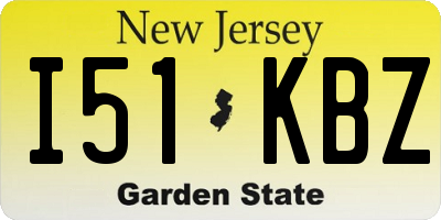 NJ license plate I51KBZ