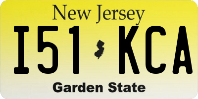 NJ license plate I51KCA