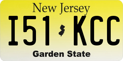 NJ license plate I51KCC