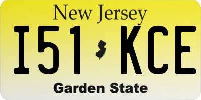 NJ license plate I51KCE