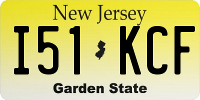 NJ license plate I51KCF