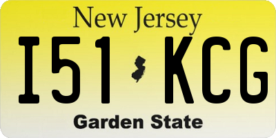 NJ license plate I51KCG