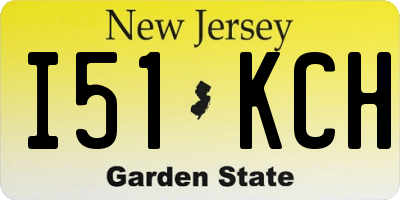 NJ license plate I51KCH