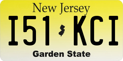 NJ license plate I51KCI