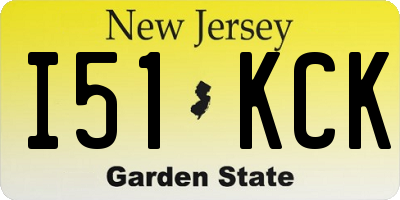 NJ license plate I51KCK
