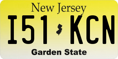 NJ license plate I51KCN