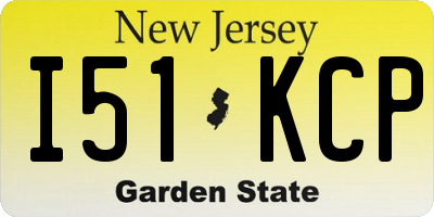 NJ license plate I51KCP