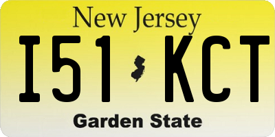 NJ license plate I51KCT