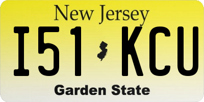 NJ license plate I51KCU