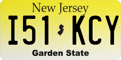 NJ license plate I51KCY