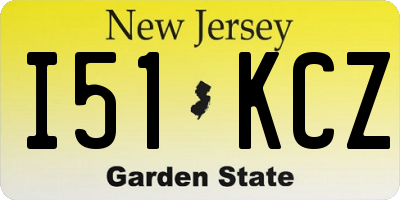 NJ license plate I51KCZ
