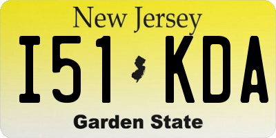NJ license plate I51KDA
