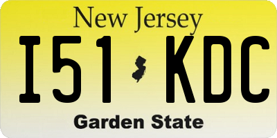 NJ license plate I51KDC