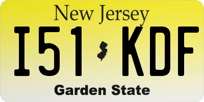 NJ license plate I51KDF