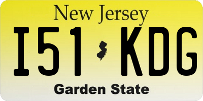 NJ license plate I51KDG