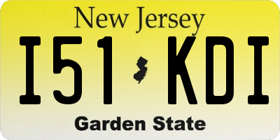 NJ license plate I51KDI