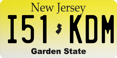 NJ license plate I51KDM