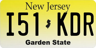 NJ license plate I51KDR