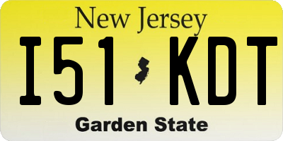 NJ license plate I51KDT