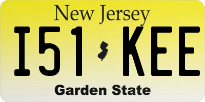 NJ license plate I51KEE