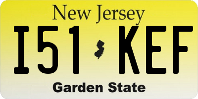 NJ license plate I51KEF