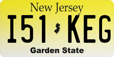 NJ license plate I51KEG