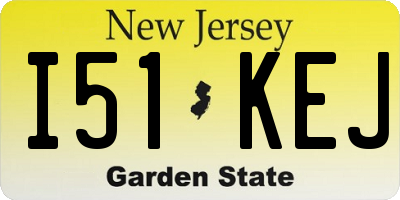NJ license plate I51KEJ