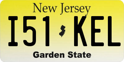 NJ license plate I51KEL