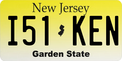 NJ license plate I51KEN