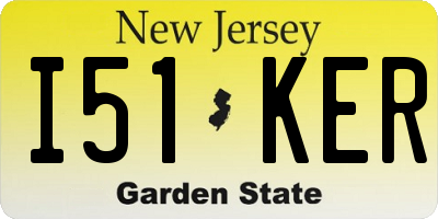 NJ license plate I51KER